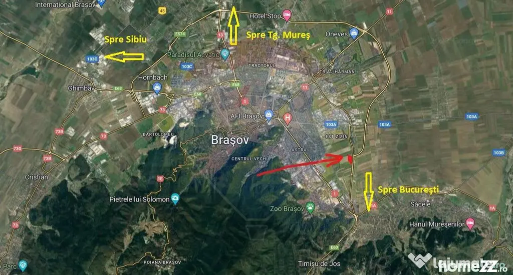 Teren intravilan, 5315 mp, Centura Braşov
