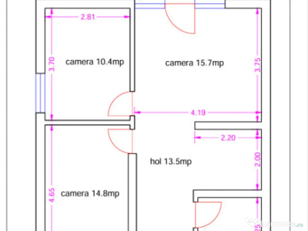 Casa moderna pe parter zona Cetatii-suprafață construită