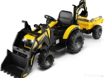 Tractor electric Kinderauto 720-T, 2x 45W 12V, cupa si incarcator Yellow