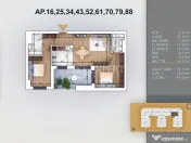 Apartament 3 camere spatios -5 min N.Teclu/Credit ipotecar 1 