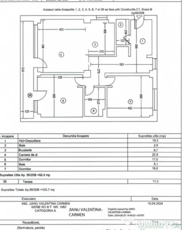 Dacia apartament 3 camere nou incalzire pardoseala loc parca