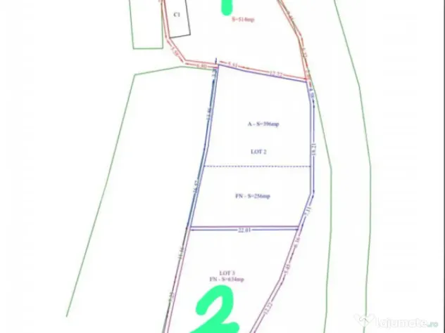 EXCLUSIVITATE , DE VANZARE 2 PARCELE de teren intravilan ,