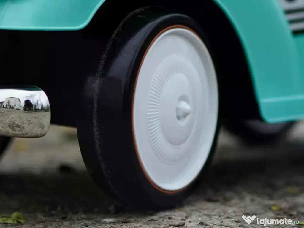 Premergator fara pedale, Kinderauto Retro Baby Car cu roti moi Green