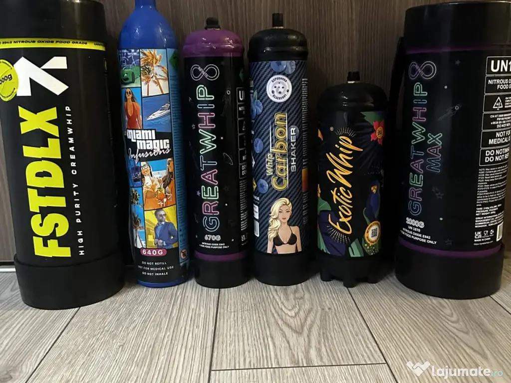 Butelie Azot N2O Exotic Whip 670g si 2000g multe MODELE.