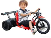 Tricicleta electrica cu functie Drift, Kinderauto BJSX2338, 2x 250W RED