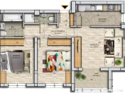 Apartament 3 camere decomandat - Militari Residence 