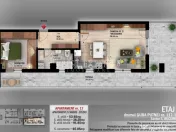 2 Camere Geam Baie si Incalzire Pardoseala -600 m STB 