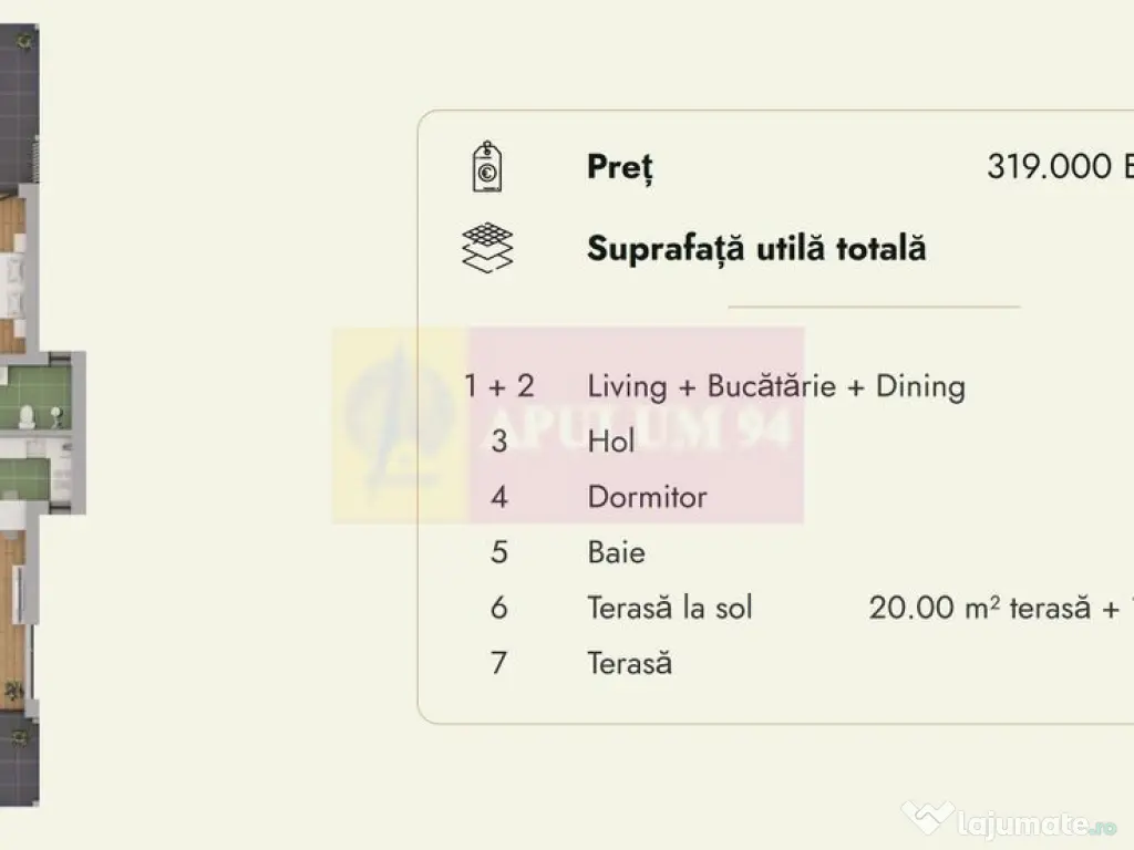 Apartament 2 camere de vânzare la Sinaia - Lux