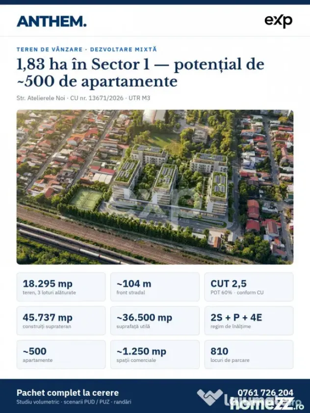 Teren dezvoltare rezidențială 18.295 mp — Sector 1, Bucu - Bucuresti (Bucuresti-Ilfov)