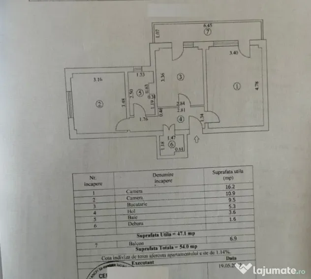 - Apartament 2 camere, confort 1 decomandat, zona Plantelor
