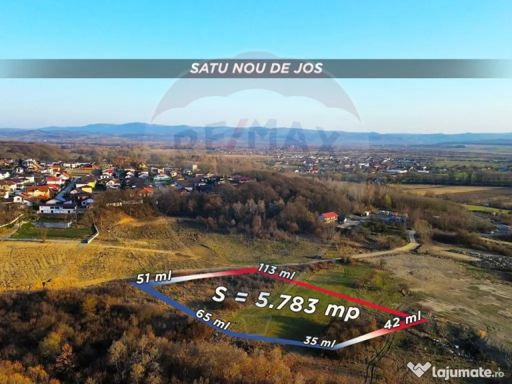 Teren 5783 mp Satu Nou de Jos / Strada Principala