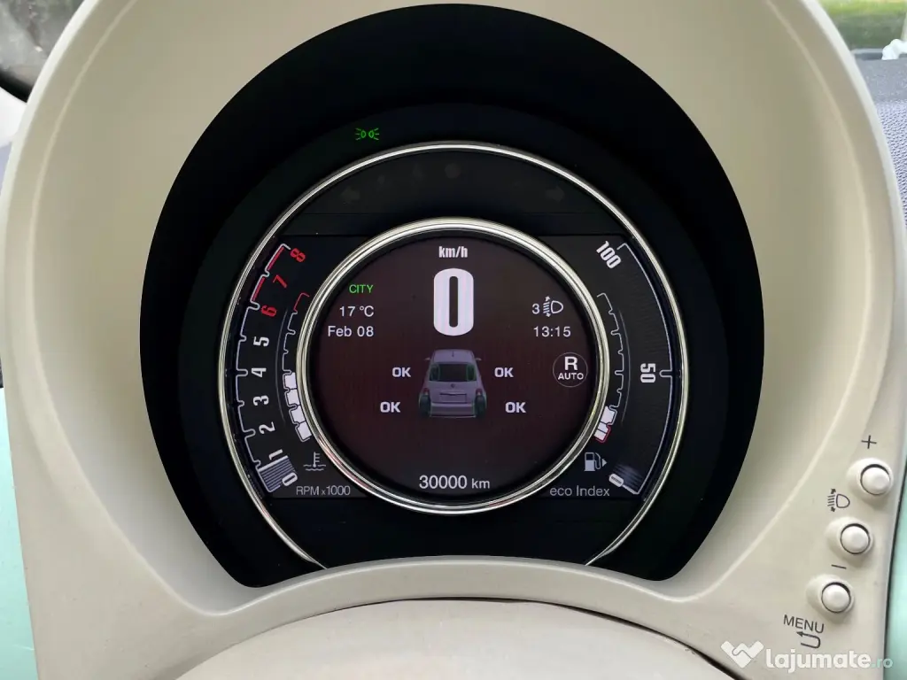 Fiat 500 2017 70k km automata verde lattementa