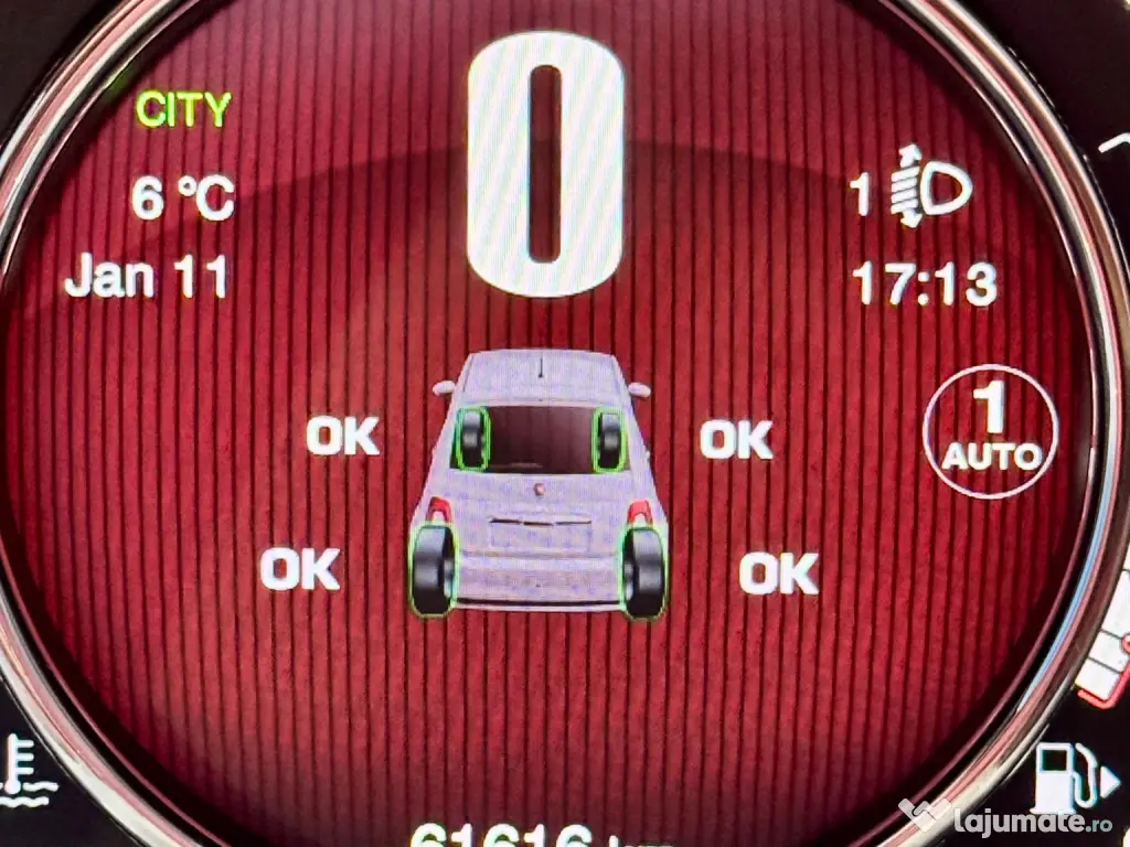 Fiat 500 2017 70k km automata verde lattementa