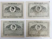 Patru Bancnote 100 LEI 1941 Regele Mihai I 