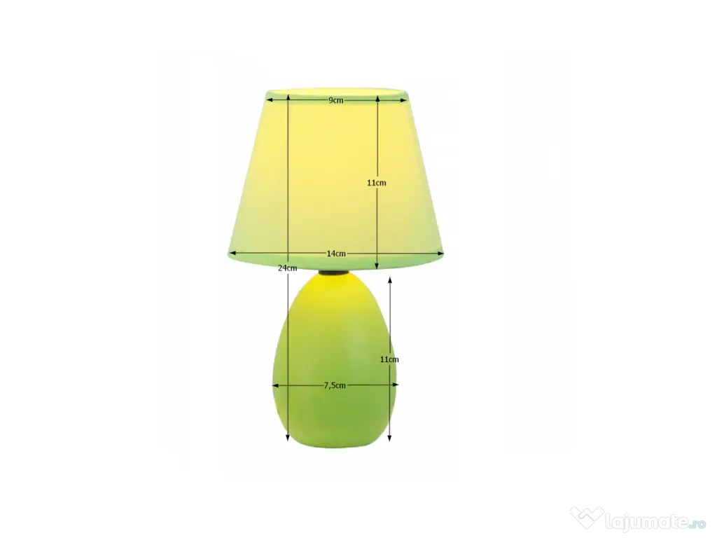 Lampa pe picior ceramica, verde, QENNY NOUA