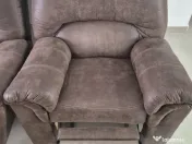 Canapea si fotolii cu recliner reglabil balansoar piele