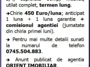 Capitol, de inchiriat 2 camere, decomandat, mobilat, gaze 