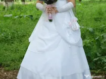 Rochie mireasa alba 2 piese