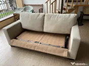 Canapea extensibilă 2 locuri bej/crem Mobexpert 