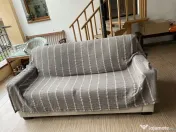 Canapea extensibilă 2 locuri bej/crem Mobexpert 