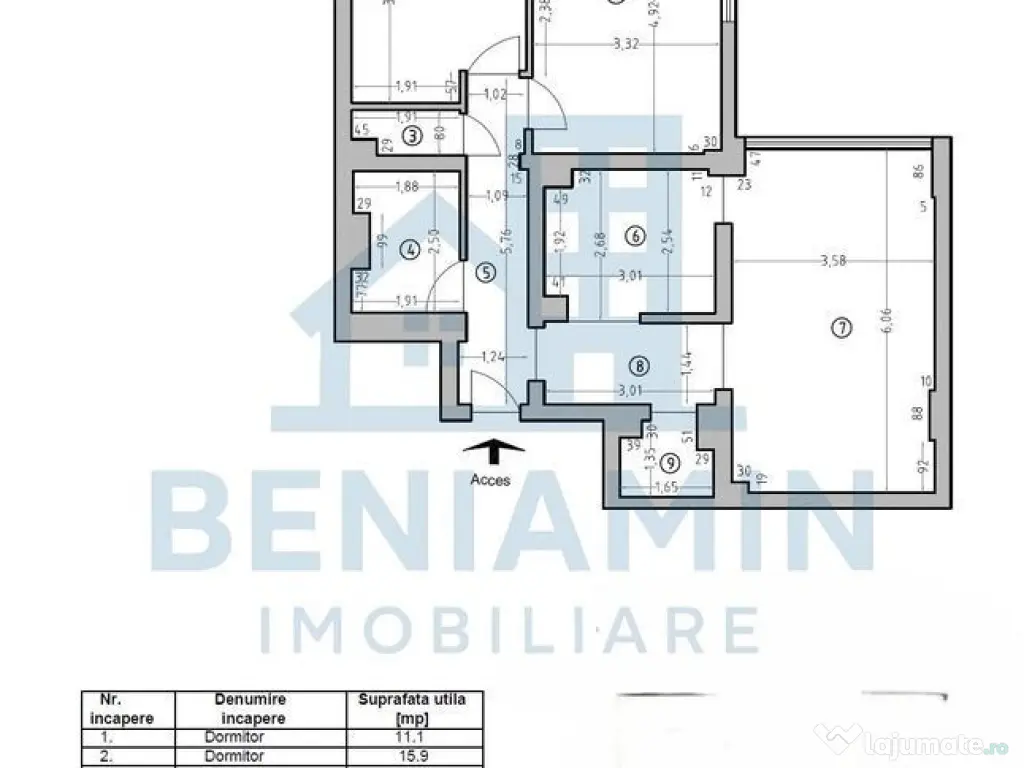 3 decomandate - 77mp - teava de gaze - 1982 - 2 bai - Ramada