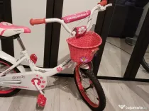 Bicicleta Copii cu Roti Ajutatoare Magellan Marime 16 Alb