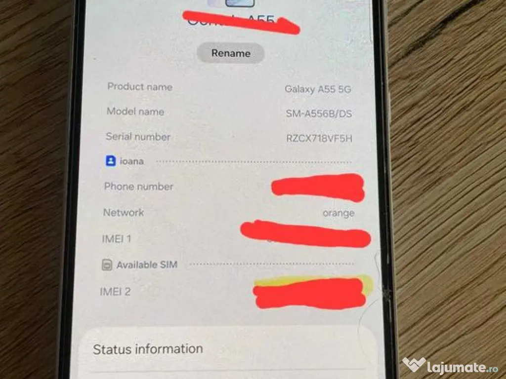 Telefon Samsung Galaxy A55 5G 256gb Lilac