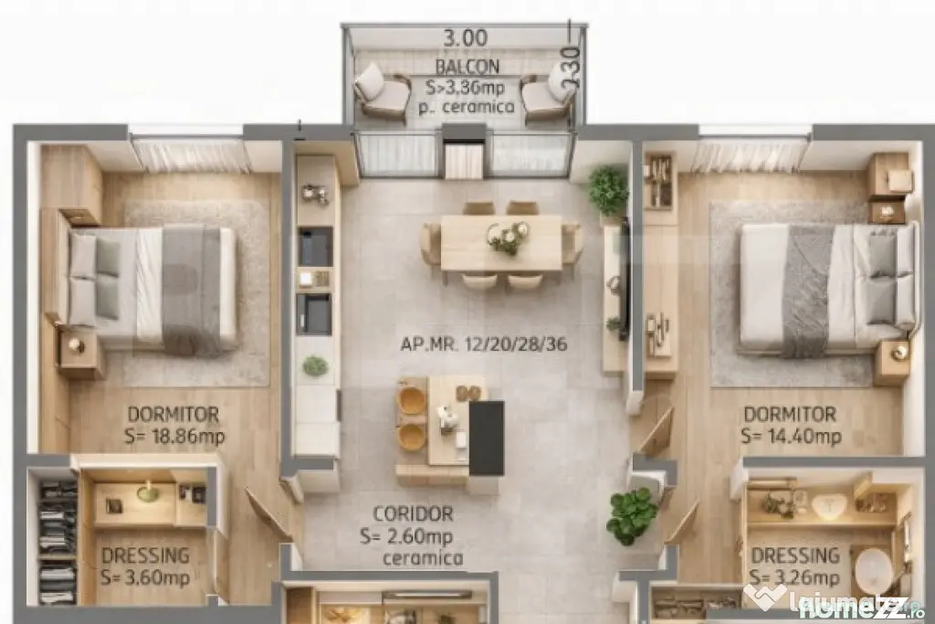 Apartament cu 2 camere de vânzare | Etajul 1 | Bloc nou –