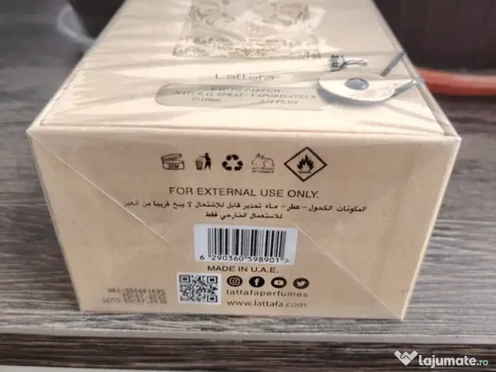 Lattafa Fire on Ice, Nou sigilat, Apa de parfum, unisex, 100ml