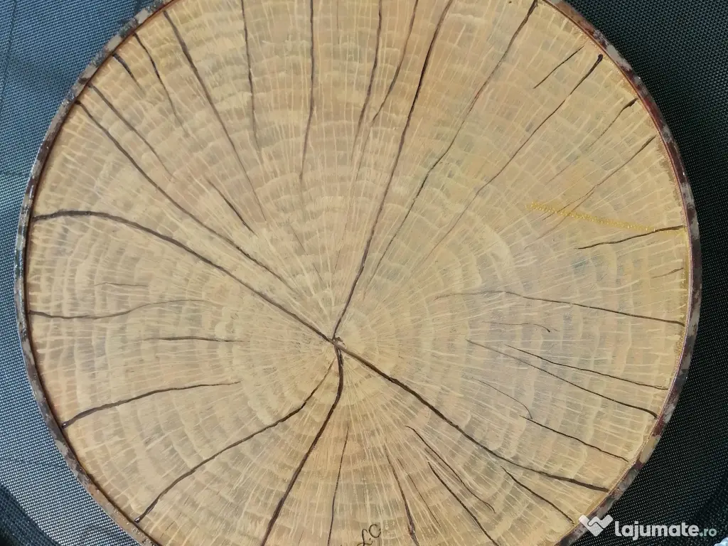 2 tăvi din lemn Ikea, pictate manual