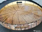 2 tăvi din lemn Ikea, pictate manual