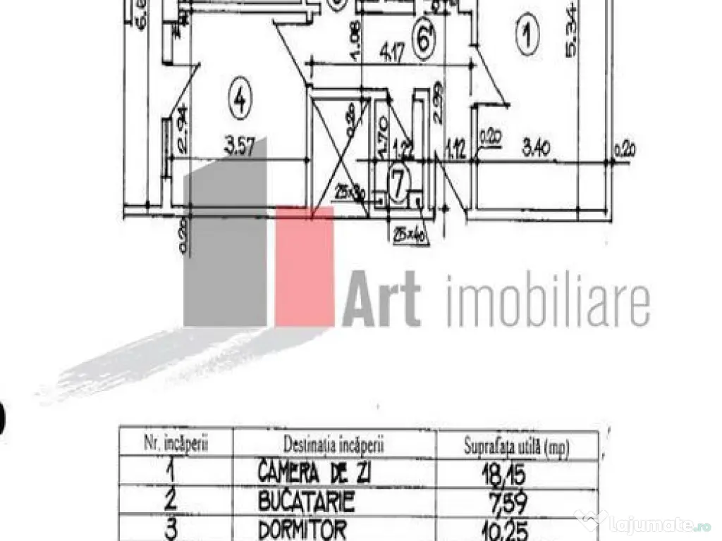 Apartament cu trei camere de vanzare-Crangasi-loc de parcare