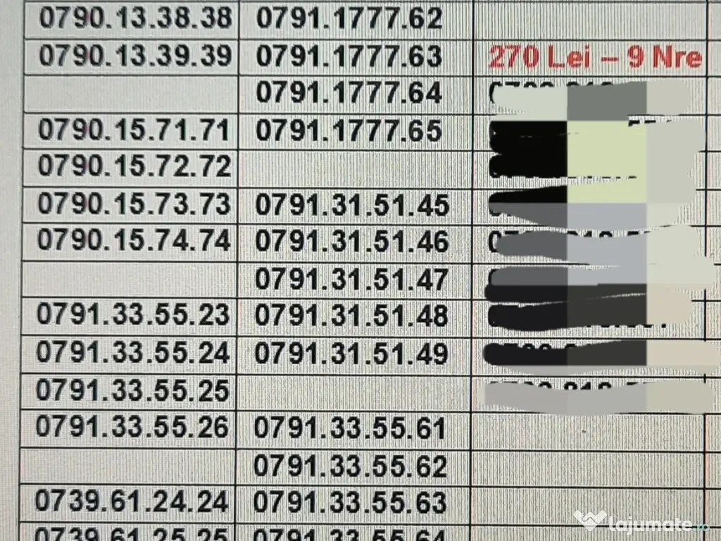 Pereche.Pachet 2-5 Numere Inseriate.Consecutive.Numar Vodafone.Aur.Gold.Vip.Usor