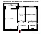 Victoria – B-dul Tomis 2 camere mobilat-utilat total 