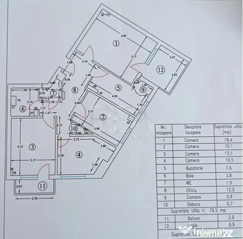 4 camere Pantelimon decomandat, et. 7, 89 mp