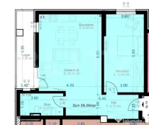 Apartament 2 Camere | 59 mp Utili | Zona Aradului