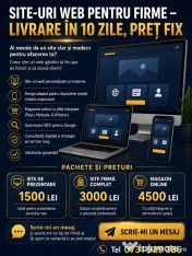 Creez site-uri web pentru firme mici etc – livrare în 10 zile, preț fix 