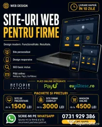 Creez site-uri web pentru firme mici etc – livrare în 10 zile, preț fix