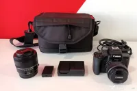 Canon M50 Mk 2, 2 obiective, microfon shotgun si accesorii vlog 