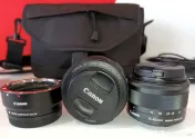 Canon M50 Mk 2, 2 obiective, microfon shotgun si accesorii vlog 