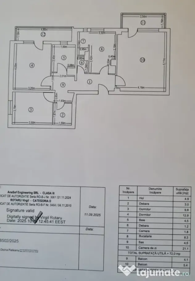 3 Camere - Pacii - Centrala termica!