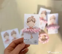 Elastic de păr pe carton personalizat ( nu nume sau fără )