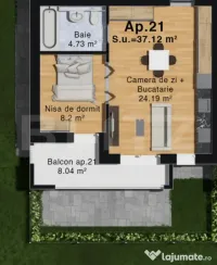 Apartament în complexul Green Residence Vest – loc de par 