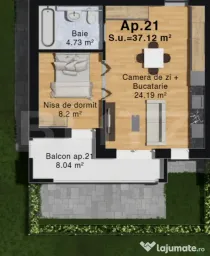Apartament în complexul Green Residence Vest – loc de par