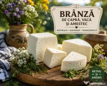 Vând brânză proaspătă de capră, vacă și mixtă – en-gros și retail