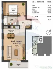 Apartament cu 2 camere de vânzare zonă semicentrală -M... 