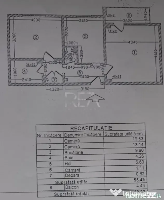 2 camere Barbu Văcărescu decomandat, et. 4, an 1992, 60 mp - Bucuresti (Bucuresti-Ilfov)