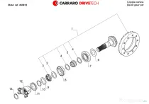 Grup conic (coroana+pinion atac) carraro 63338 = 68346