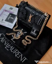 Geanta mini tip plic  Ysl model croco ,saculet, etichetă incluse 