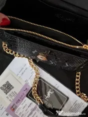 Geanta mini tip plic  Ysl model croco ,saculet, etichetă incluse 